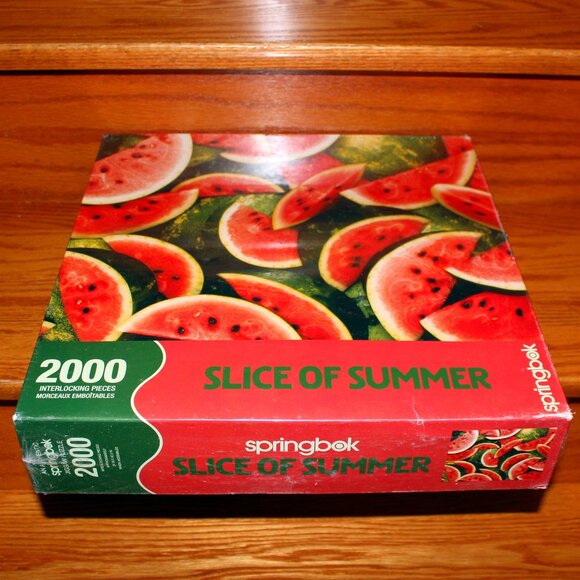 3/$88❤️sealed vintage 2003 SLICE OF SUMMER Springbok puzzle Watermelon Mosaic - Picture 1 of 7